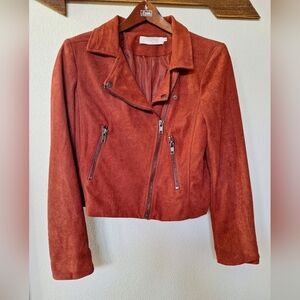 ASTR the Label. Womens faux suede moto jacket. Womens size M